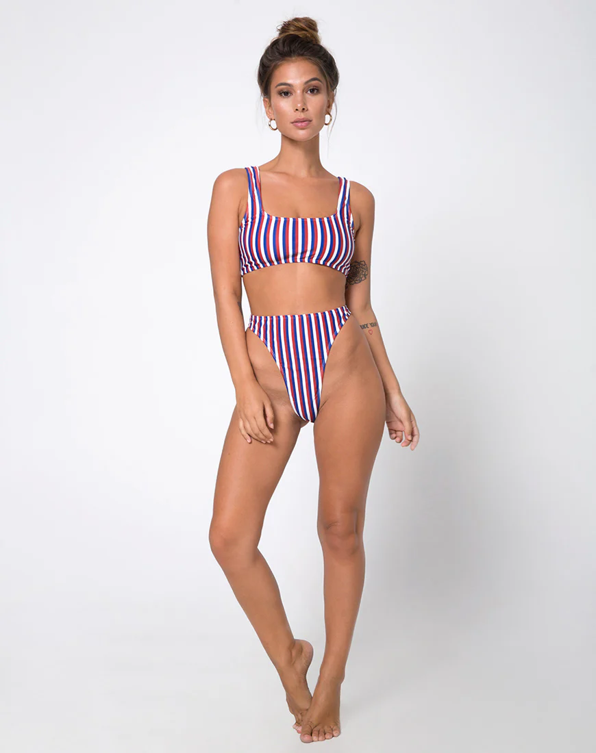 Abadie Bottom Bikini in Triple Stripe - Image 3
