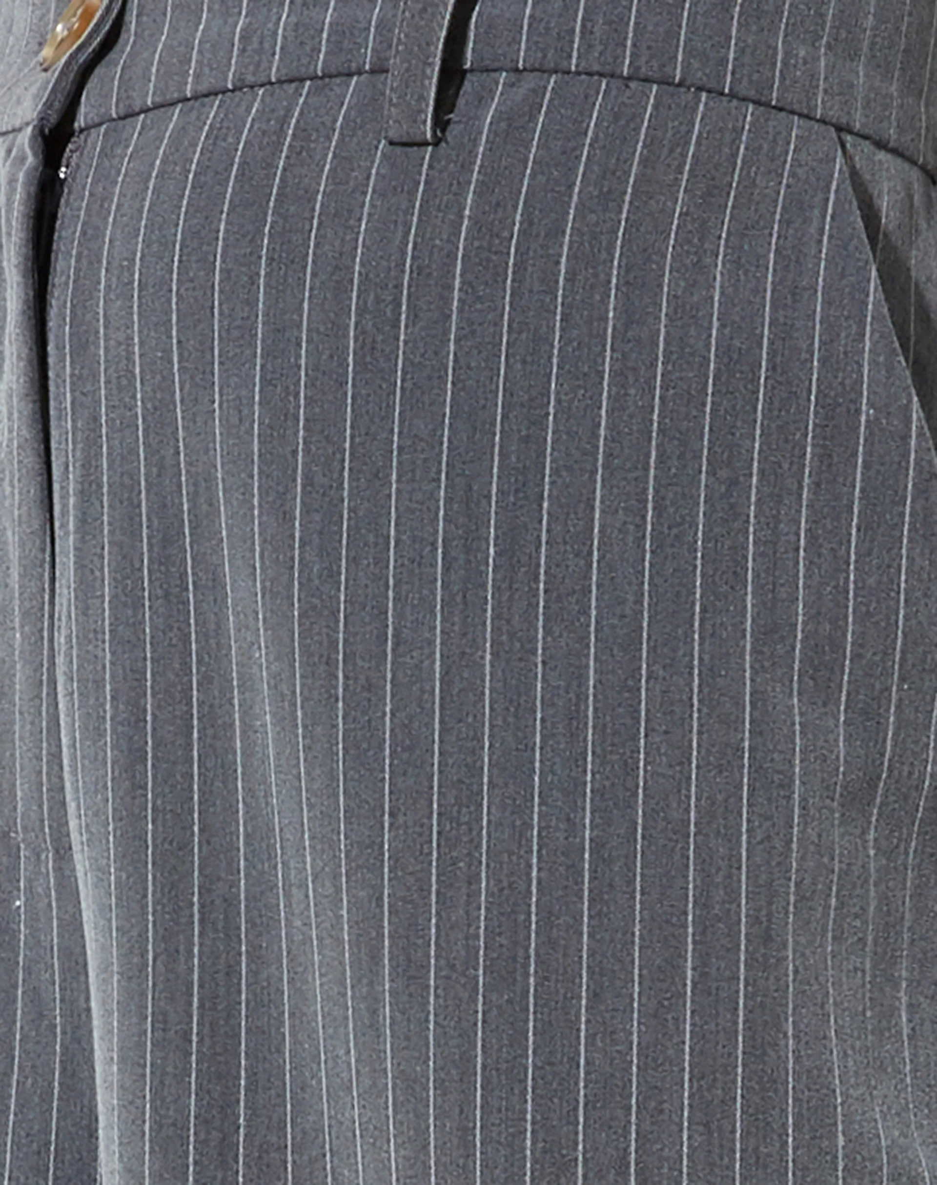 Abba Cargo Trouser in Pinstripe Grey - Image 5