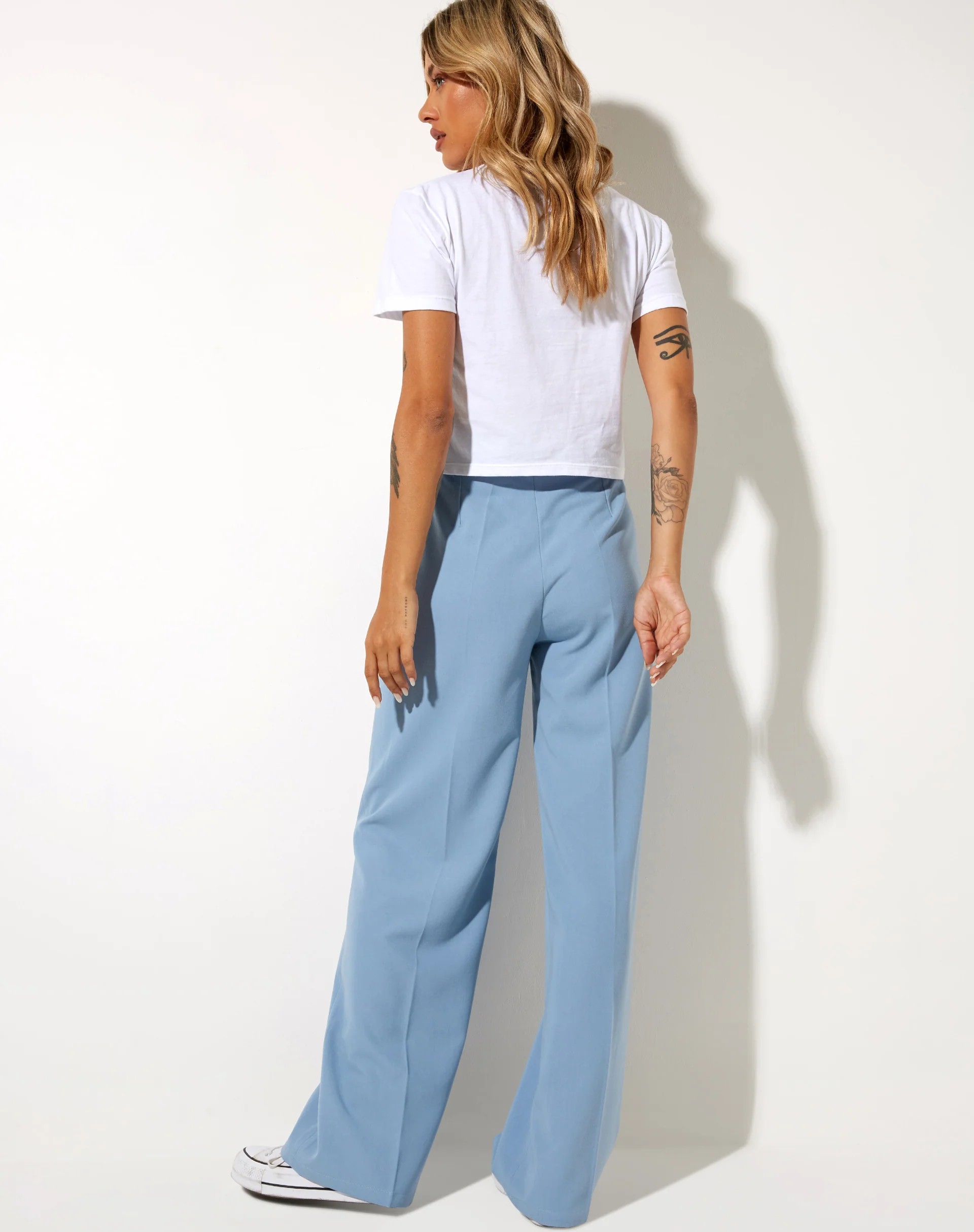 Abba Straight Leg Trouser in Tailoring Blue - Image 2