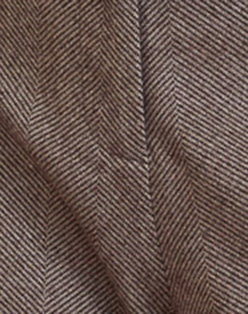 Abdel Faux Wool Tailored Trouser in Walnut - Image 4
