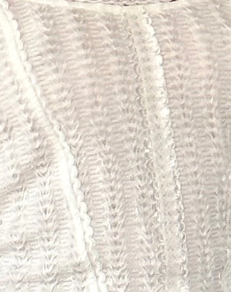 Abella Textured Flute Sleeve Top in Ivory - Image 7