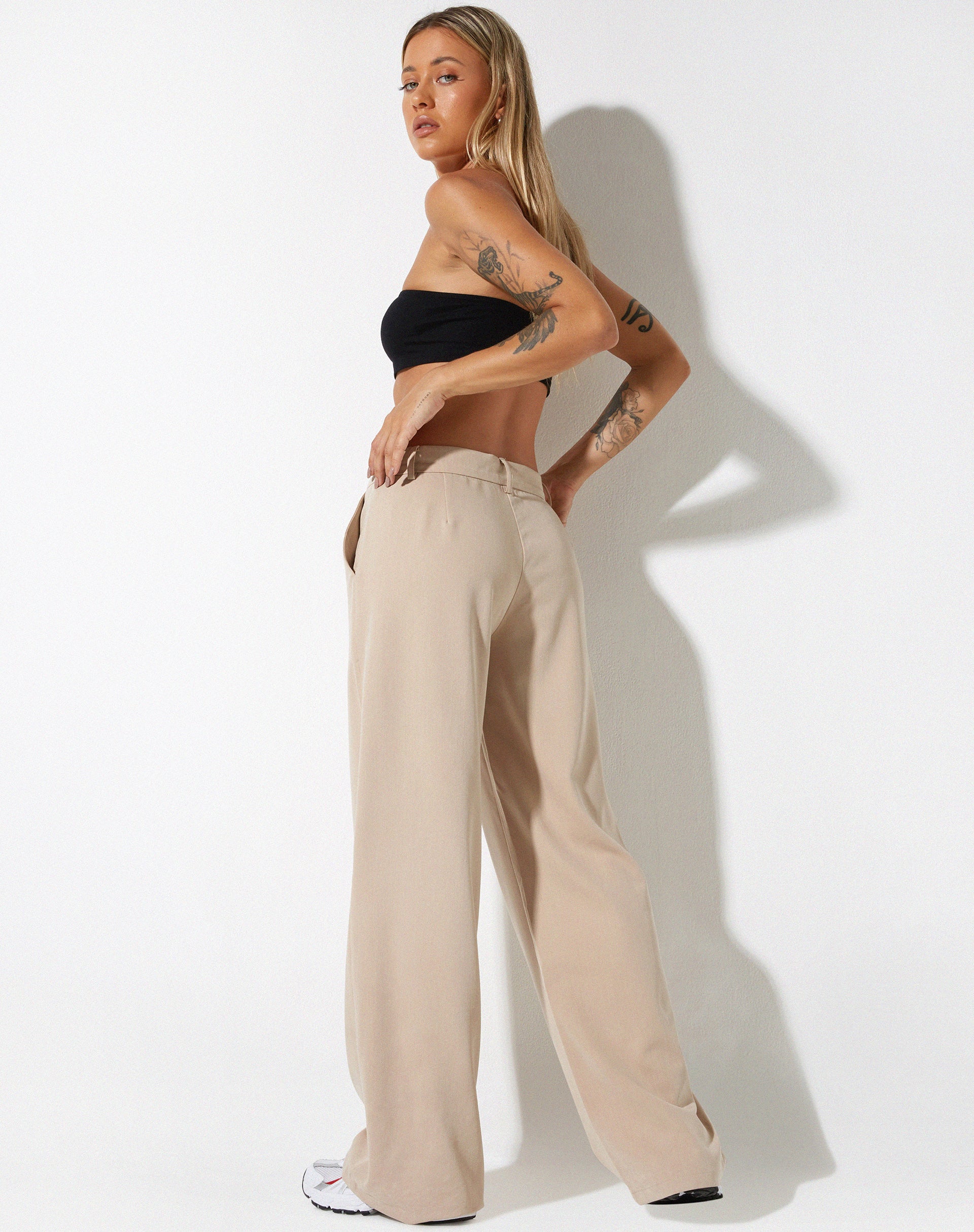 Abena Trouser in Soft Tailoring Beige - Image 2