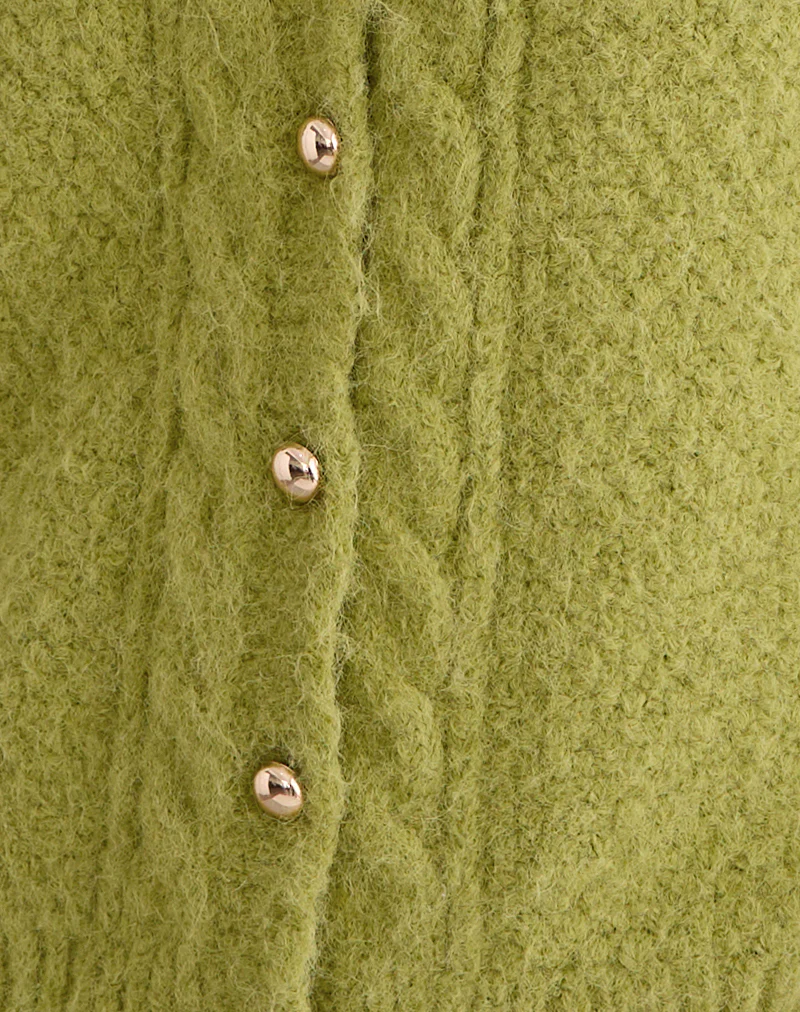 Aceso Cardigan in Bright Chartreuse - Image 8