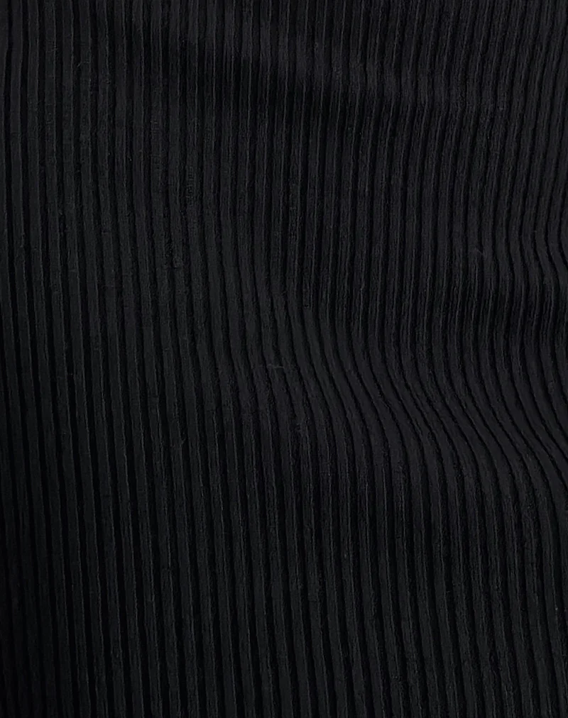 Acilla Knitted Mini Dress in Black - Image 5