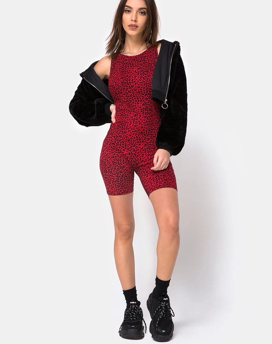 Acro Unitard in Coloured Animal - Image 3