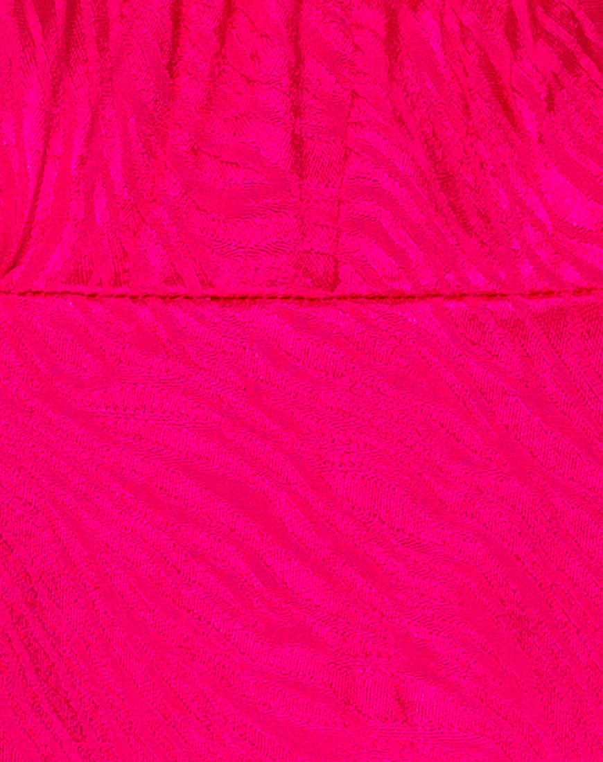 Adara Slip Dress in Satin Zebra Fuchsia - Image 5