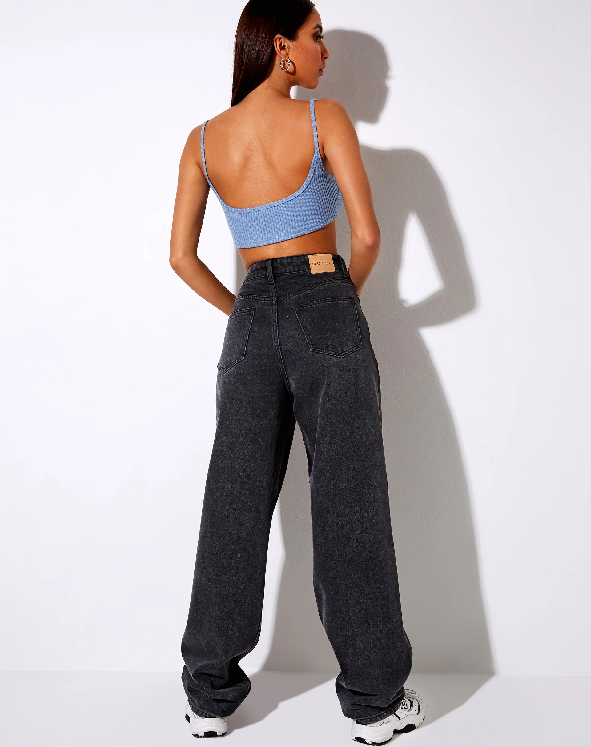 Adda Bralet in Rib Ashy Blue - Image 4