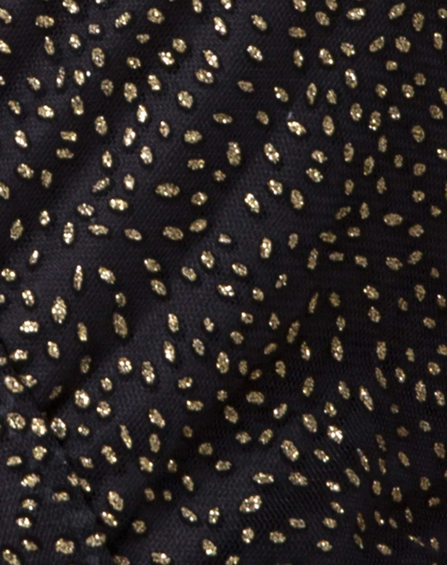Adela Bodice in Glitter Net Animal Black - Image 5