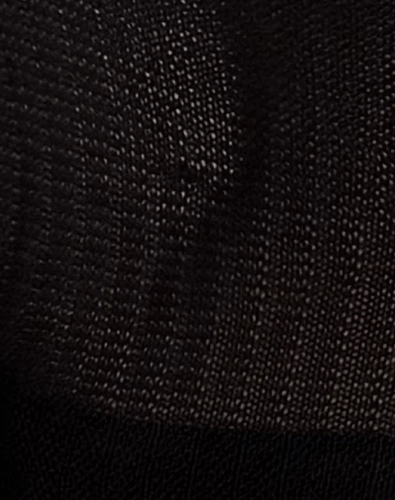 Adeline Midi Dress in Wide Rib Knit Black - Image 6