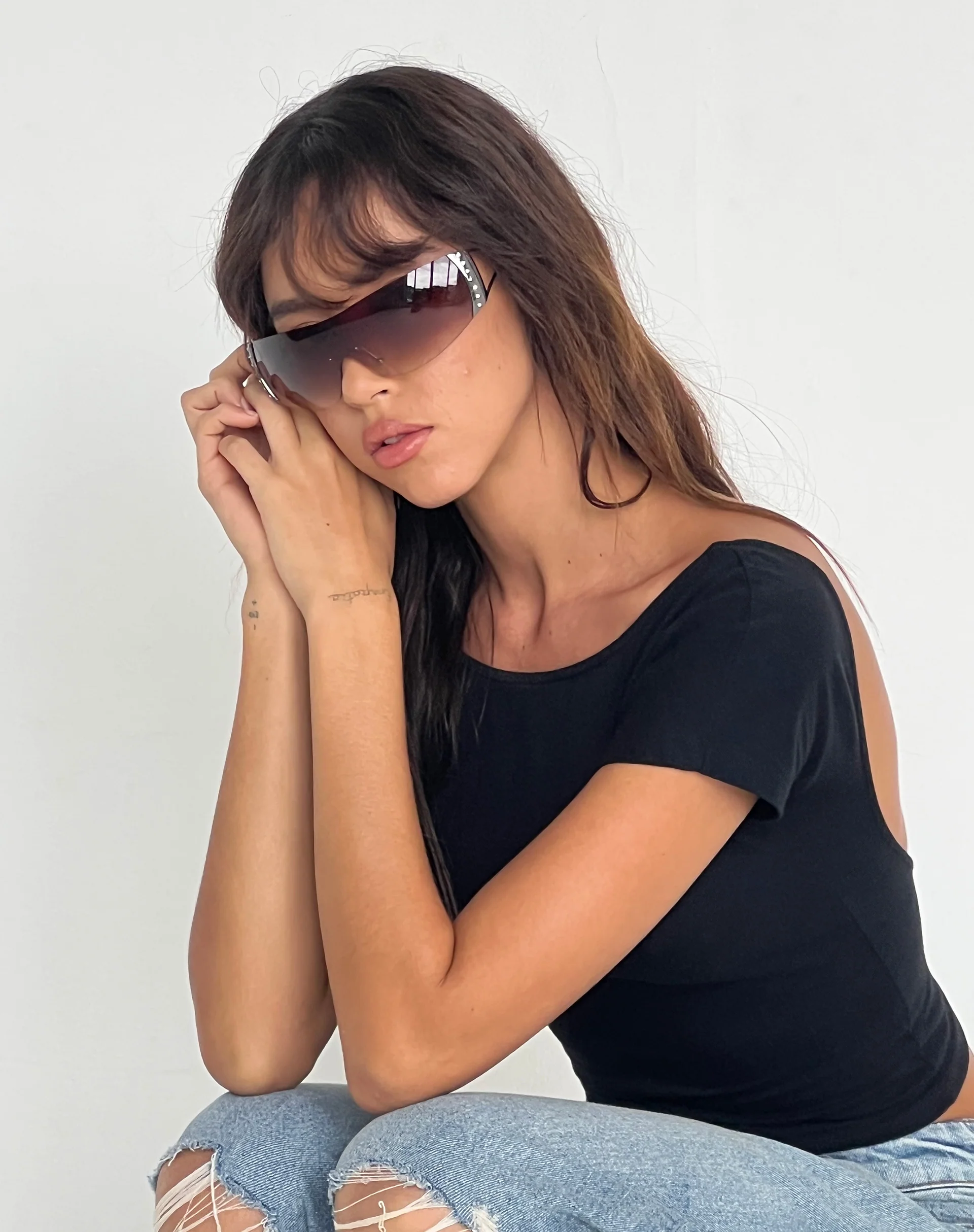 Adley Oversized Sunglasses in Leopard - Image 3