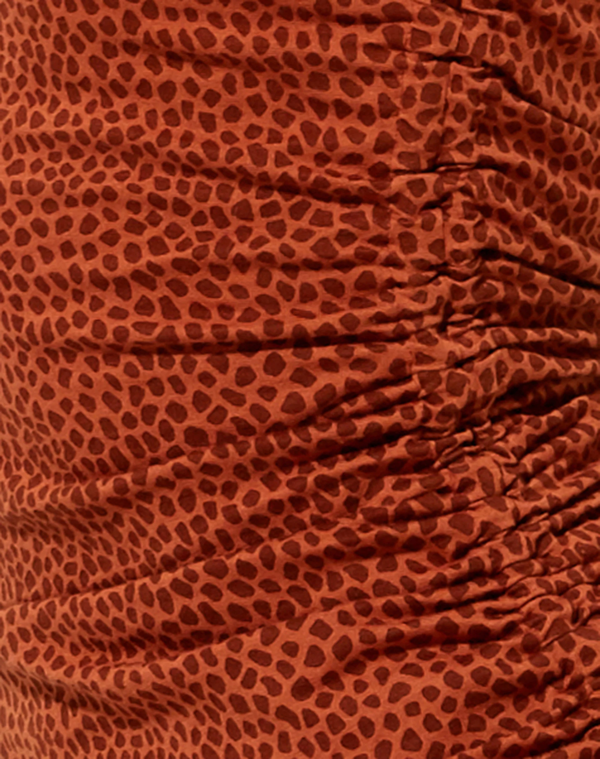 Ady Bodycon Dress in Mini Croc Brown - Image 5