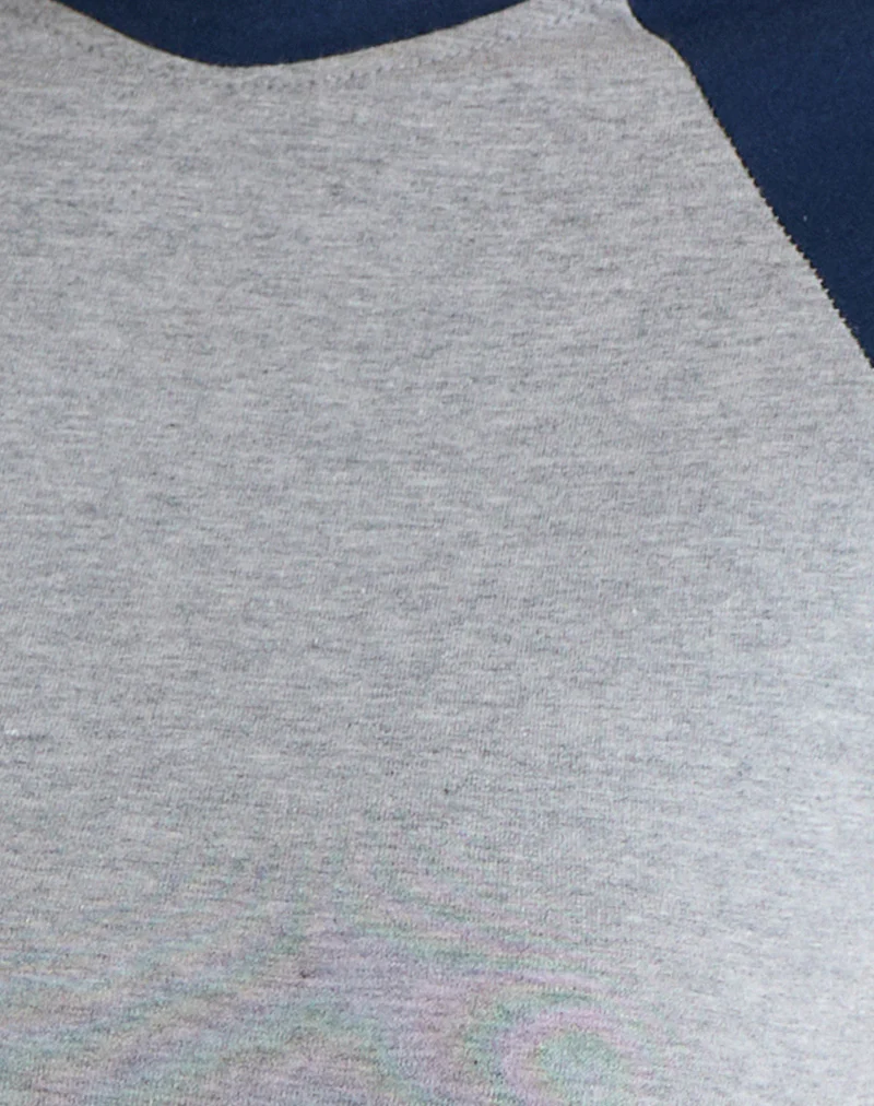 Agneta Tee in Grey Marl and Navy Combination - Image 8