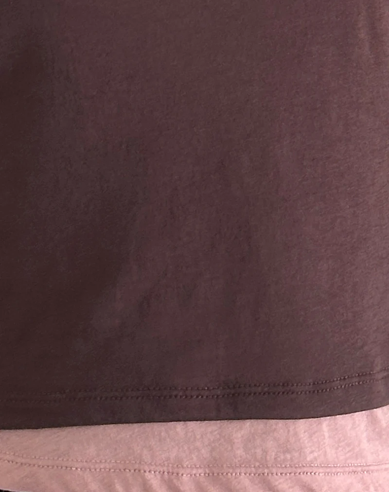 Aida Top in Tissue Deep Mahogany with Pink Lady - Image 6