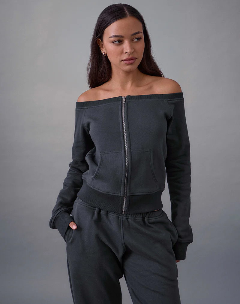 Airazo Bardot Sweater in Beluga Grey - Image 5
