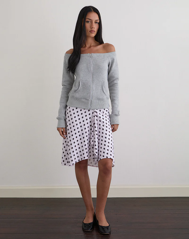 Airazo Bardot Sweater in Grey Marl - Image 2