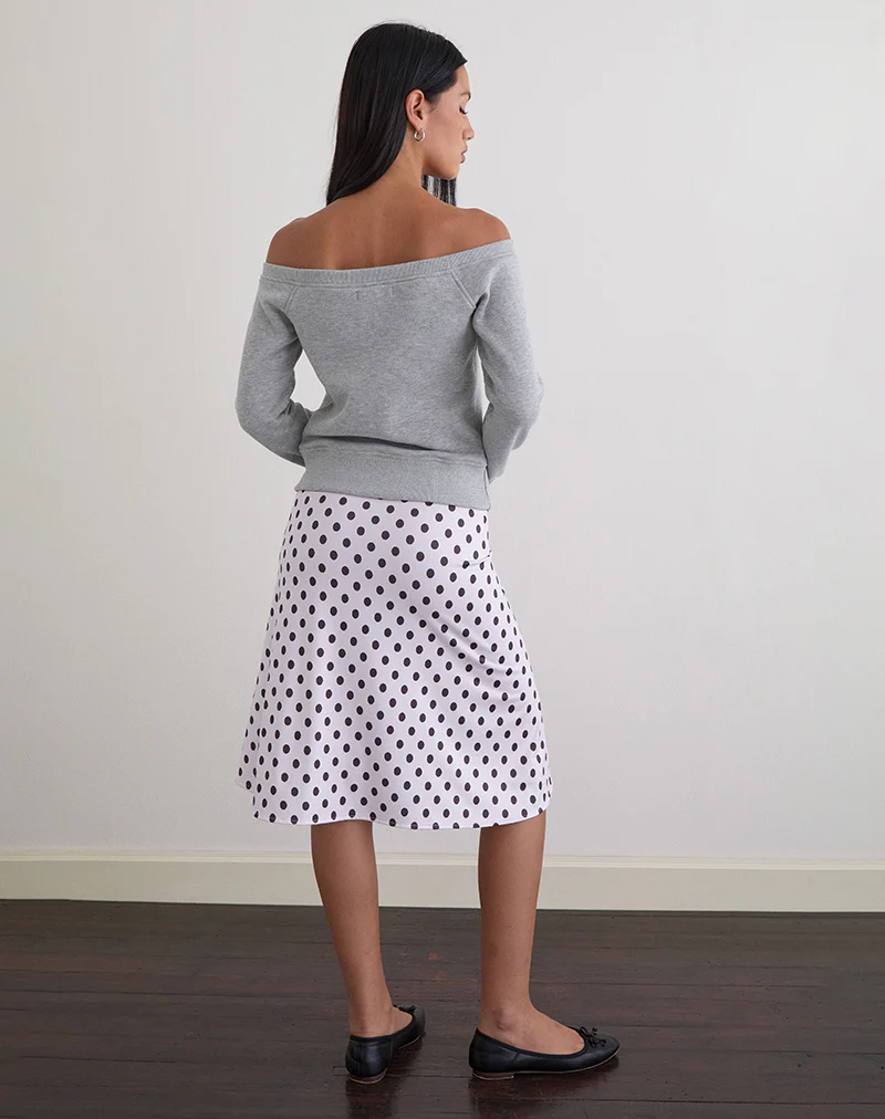 Airazo Bardot Sweater in Grey Marl - Image 4