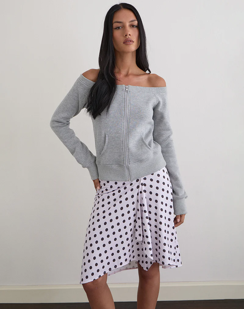Airazo Bardot Sweater in Grey Marl - Image 5