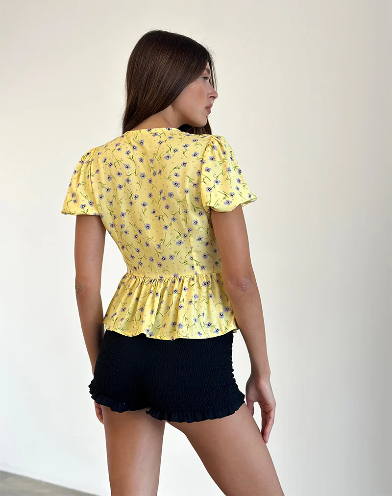 Ajasi Blouse in Wild Flower Lemon Drop - Image 4
