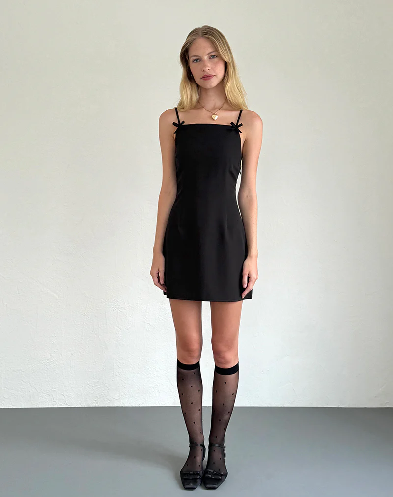 Aketi Mini Dress in Black - Image 3
