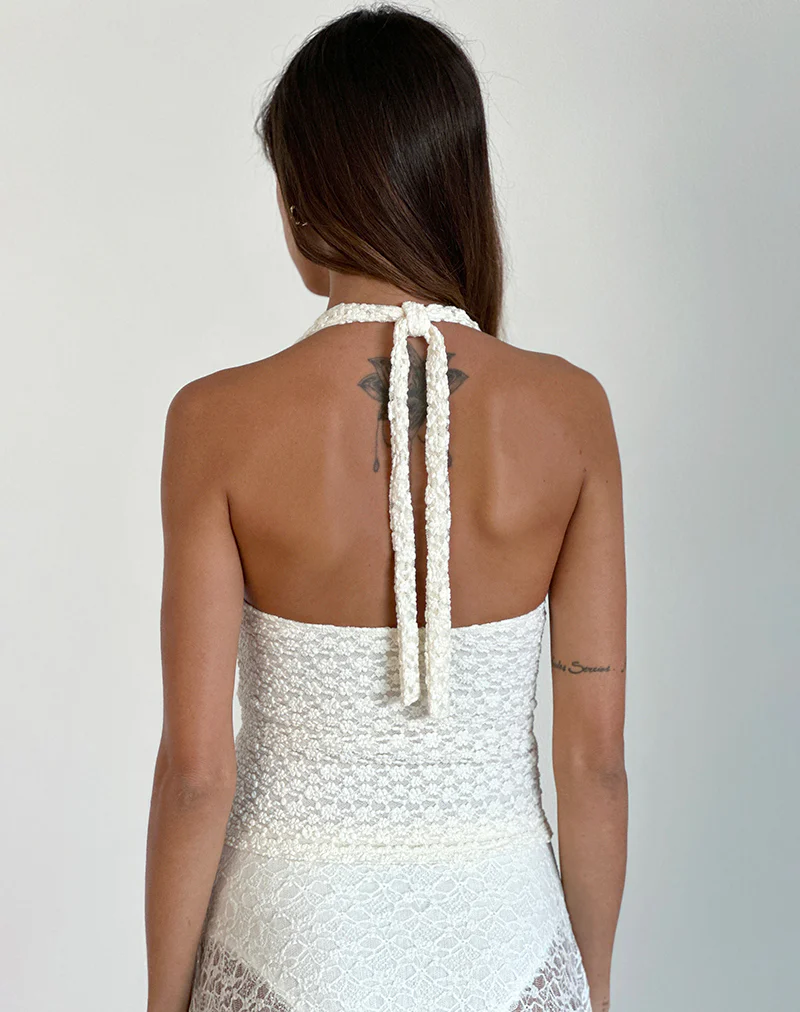 Aksa Top in Canina Lace Ivory - Image 3