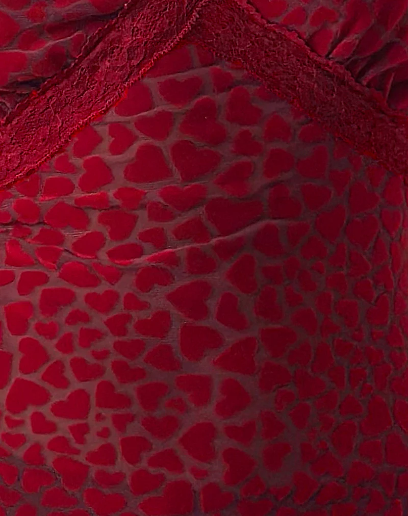 Alcesta Cami Top in Heart Flock Maroon - Image 6