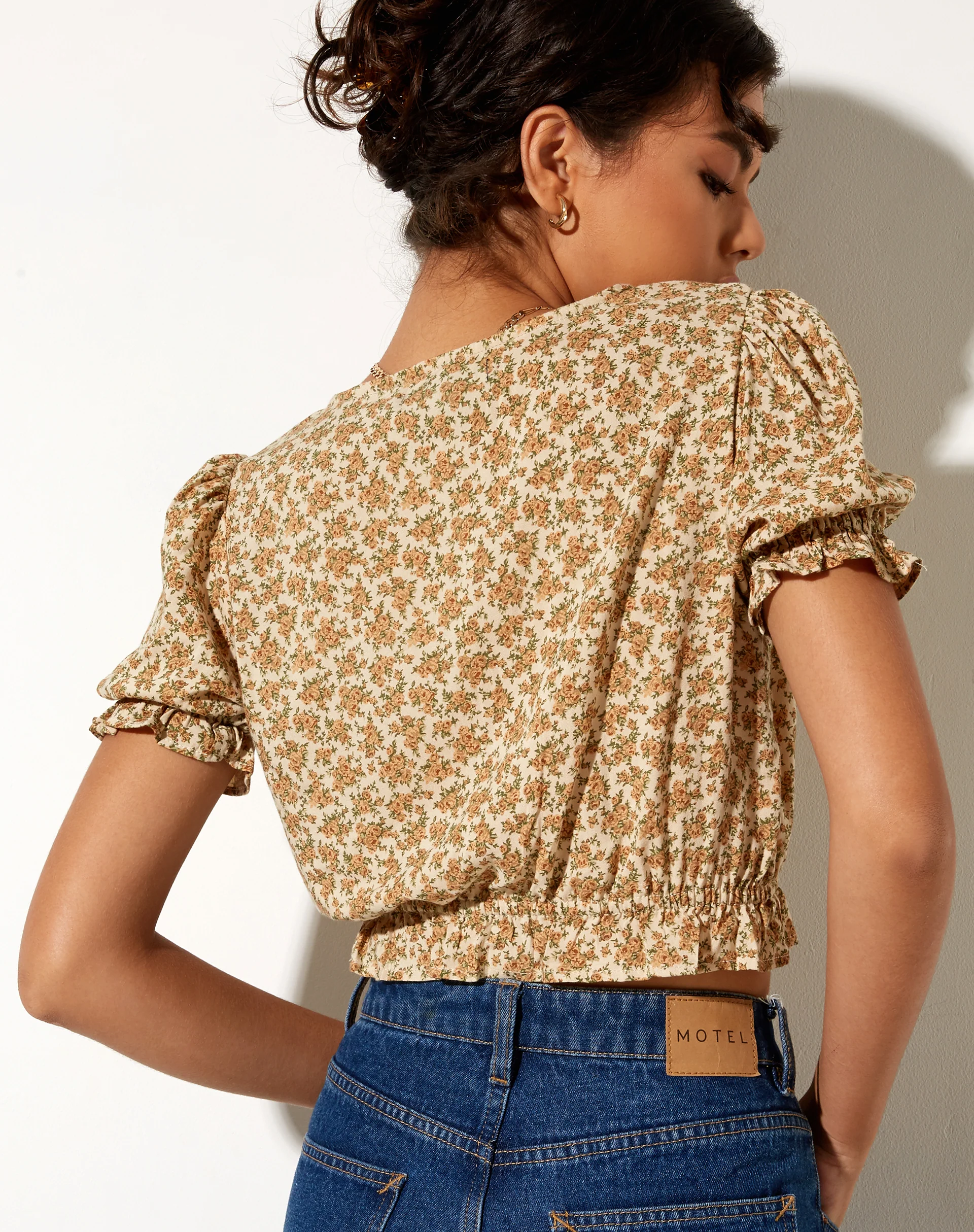 Aley Crop Top in Washed Ditsy - Image 2
