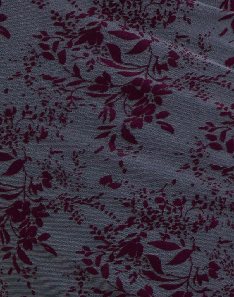 Alfreda Maxi Skirt in Fine Leaf Flock Smoke Grey - Image 5
