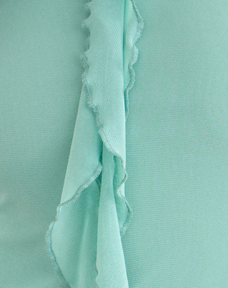 Aliraga Top in Mesh Aqua - Image 6