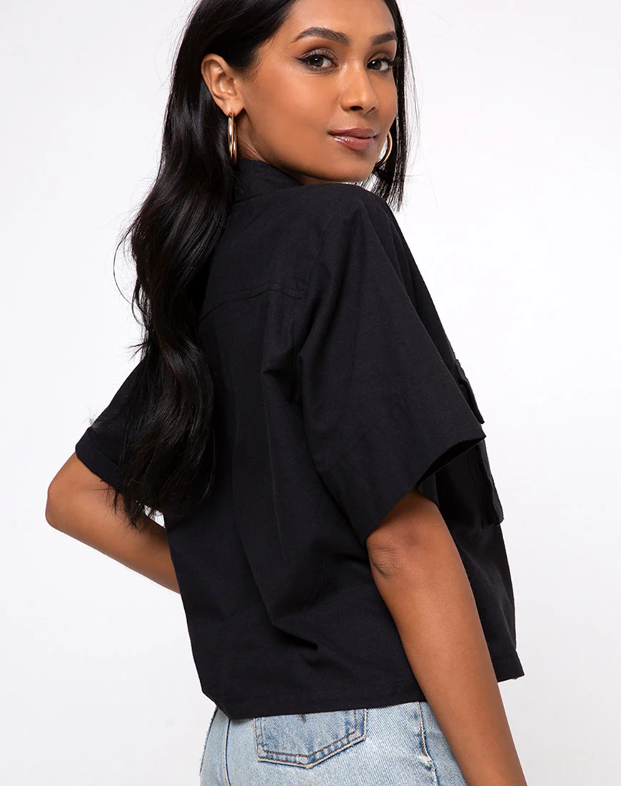 Alka Ultility Shirt in Black - Image 2