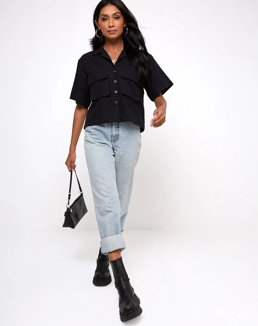 Alka Ultility Shirt in Black - Image 4
