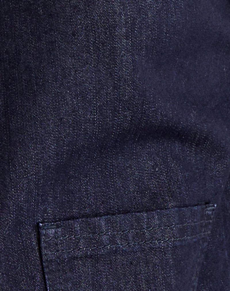 Alnira Pea Coat Top in Chambray Indigo - Image 6