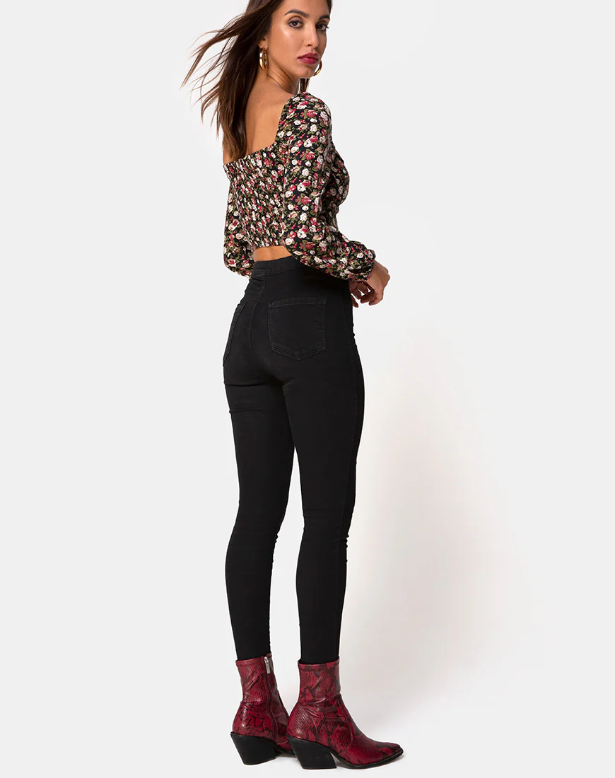 Alor Crop Top in Courtney Floral - Image 5