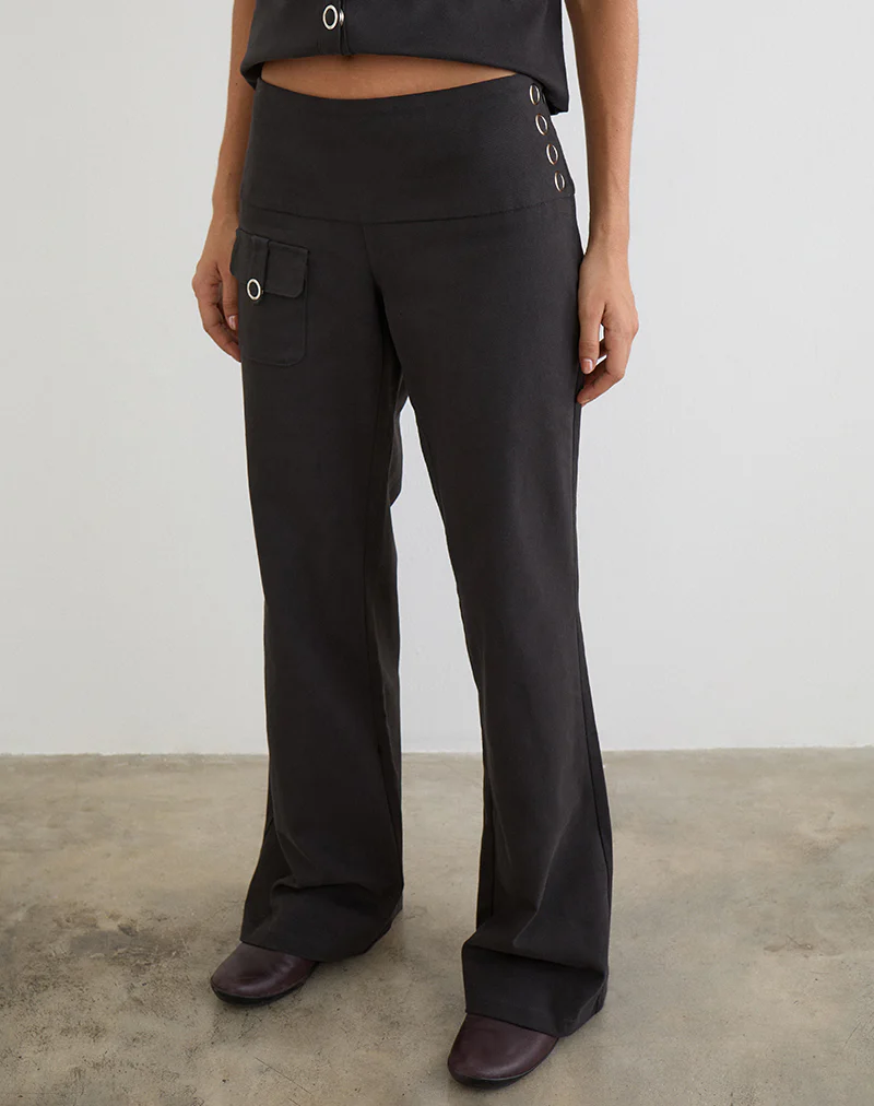 Alora Pocket Trouser in Dark Grey - Image 3