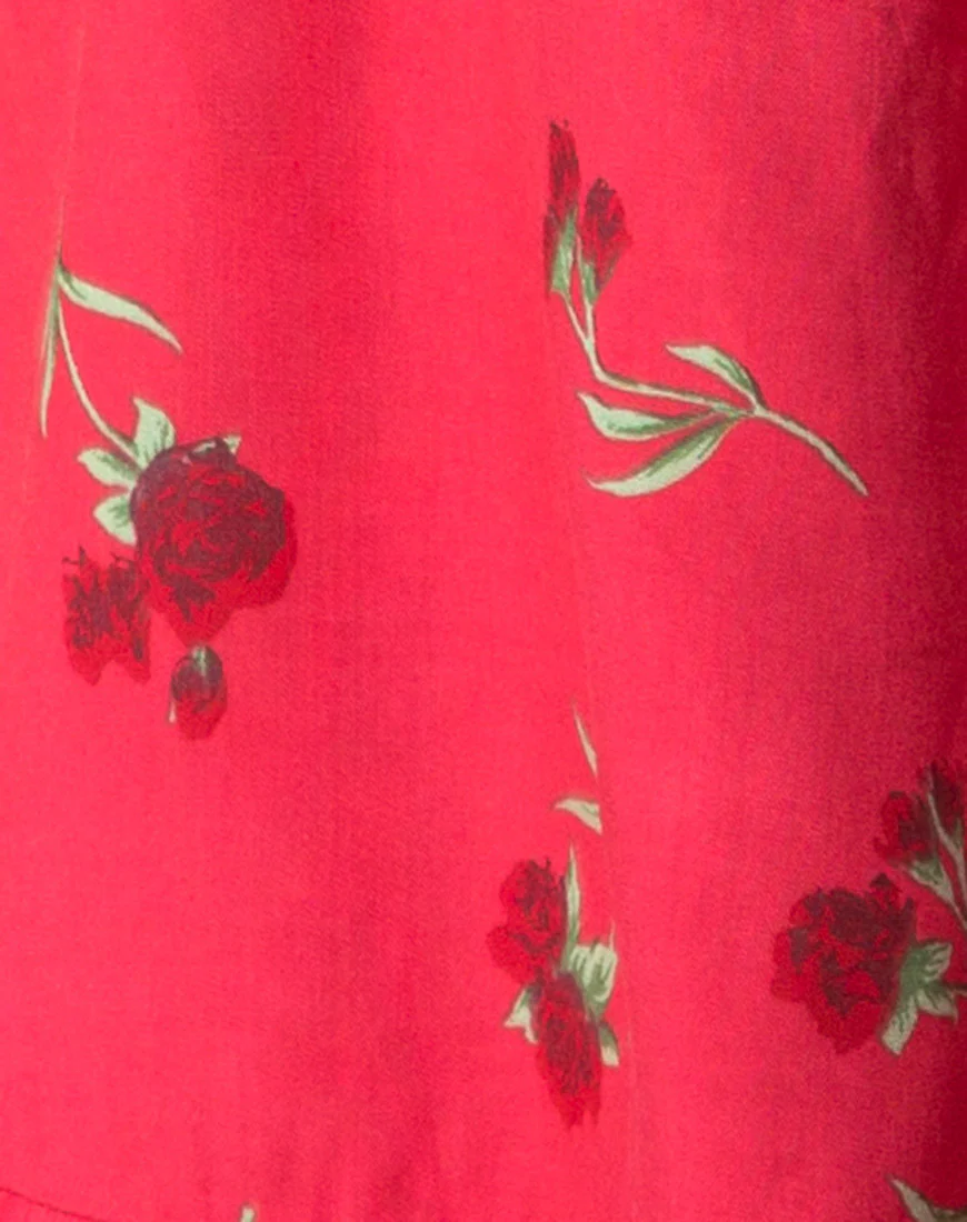 Altary Playsuit in Rouge Rose Pink - Image 5