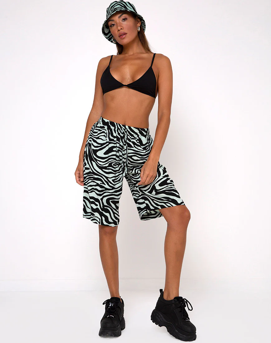 Alvaro Short in Wavey Zebra Mint - Image 7