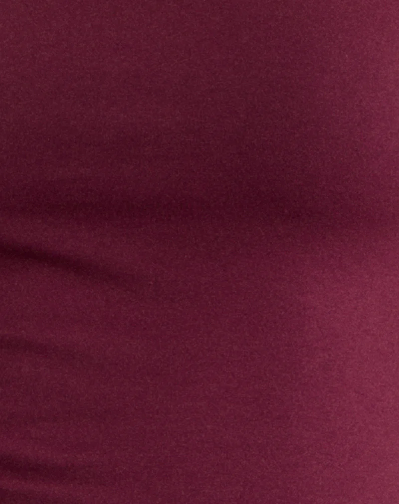 Amabon Long Sleeve Top in Burgundy - Image 5