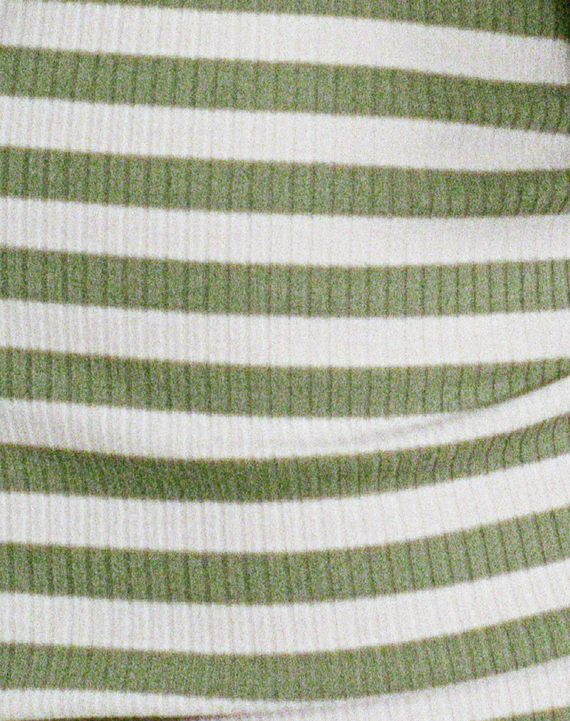 Amabon Top in Sage Green Stripe - Image 6