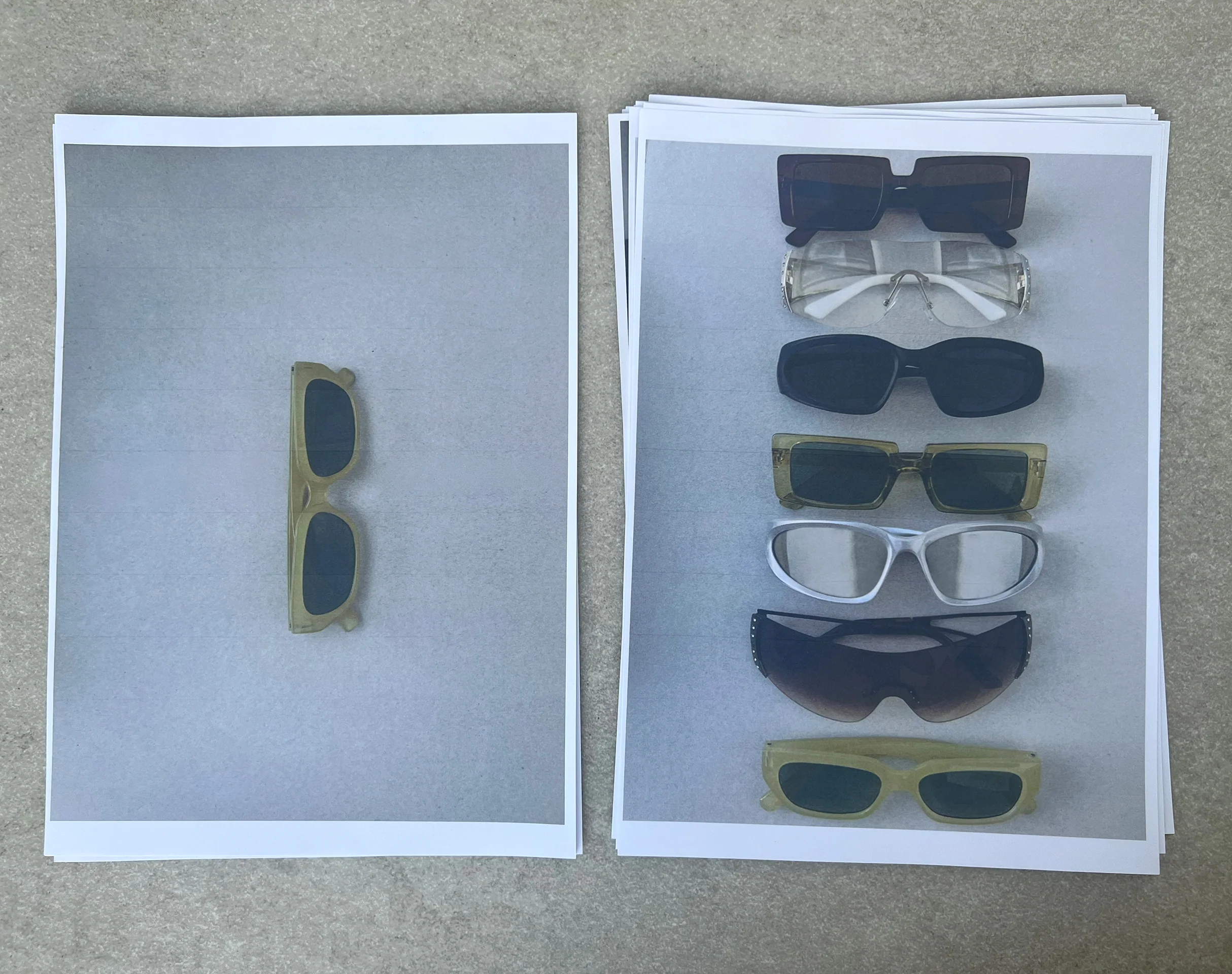 Amiah Rectangle Sunglasses in Light Green - Image 4