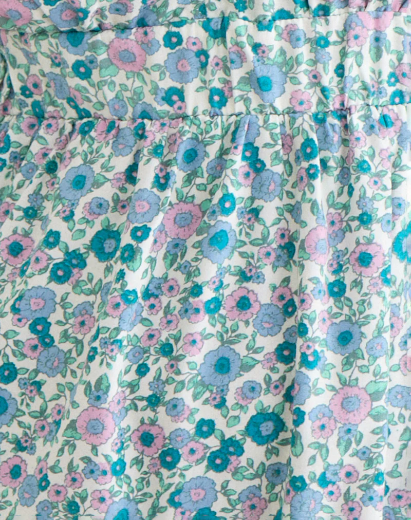 Amibeth Mini Dress in Flower Power Blue - Image 5