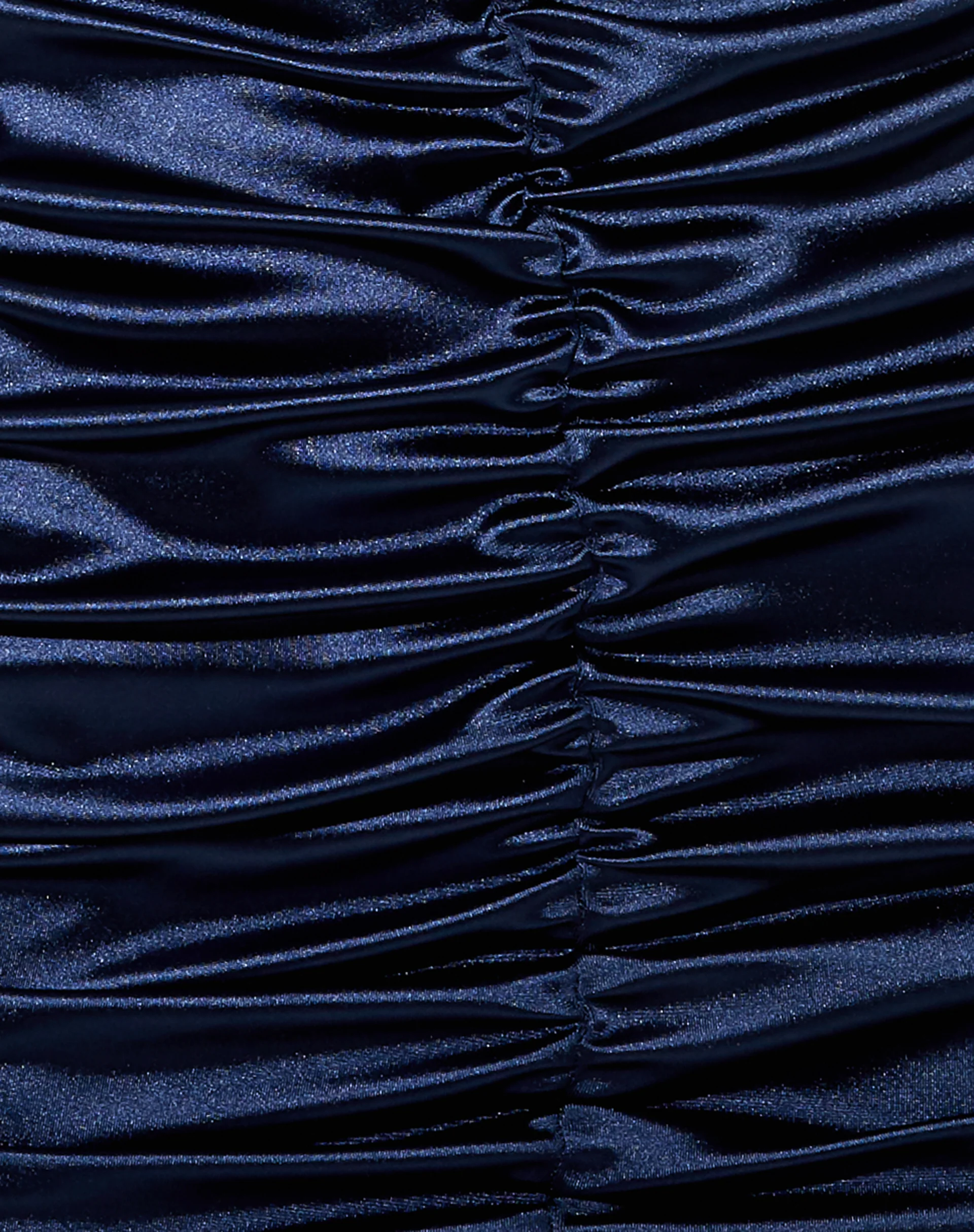 Amilia Mini Dress in Satin Spandex Inky Blue - Image 7