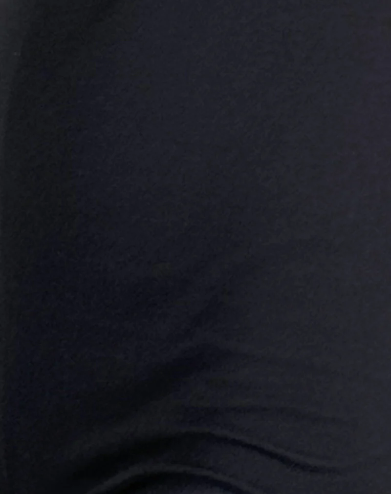 Amira Unitard in Black with White Binding - Image 6