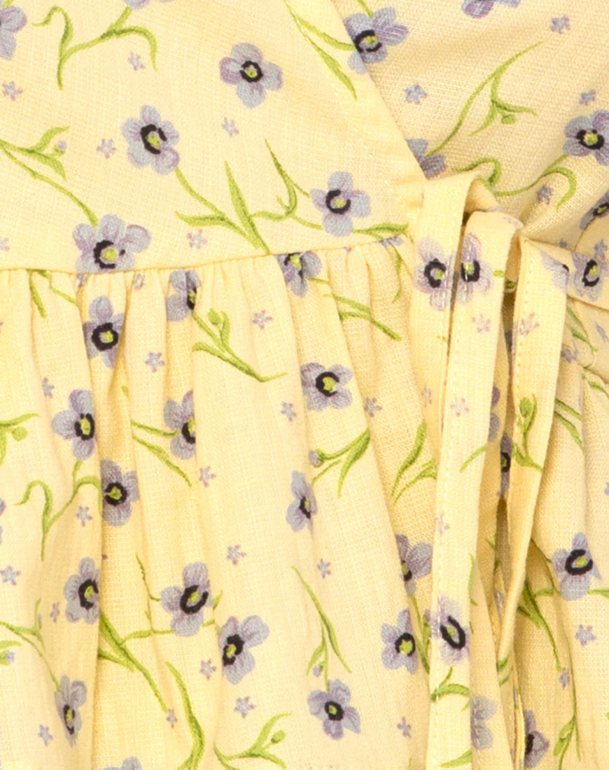 Amiya Top in Wild Flower Lemon Drop - Image 5