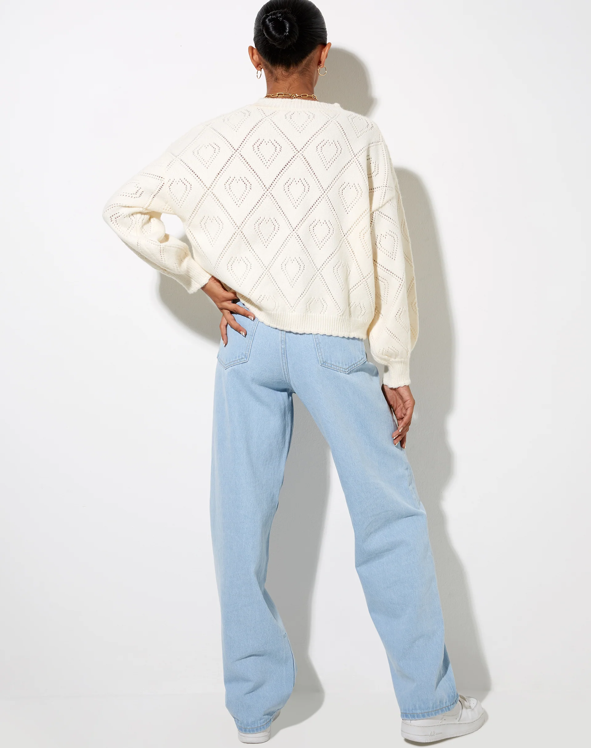 Ammar Jumper in Diamond and Heart Cream - Image 2