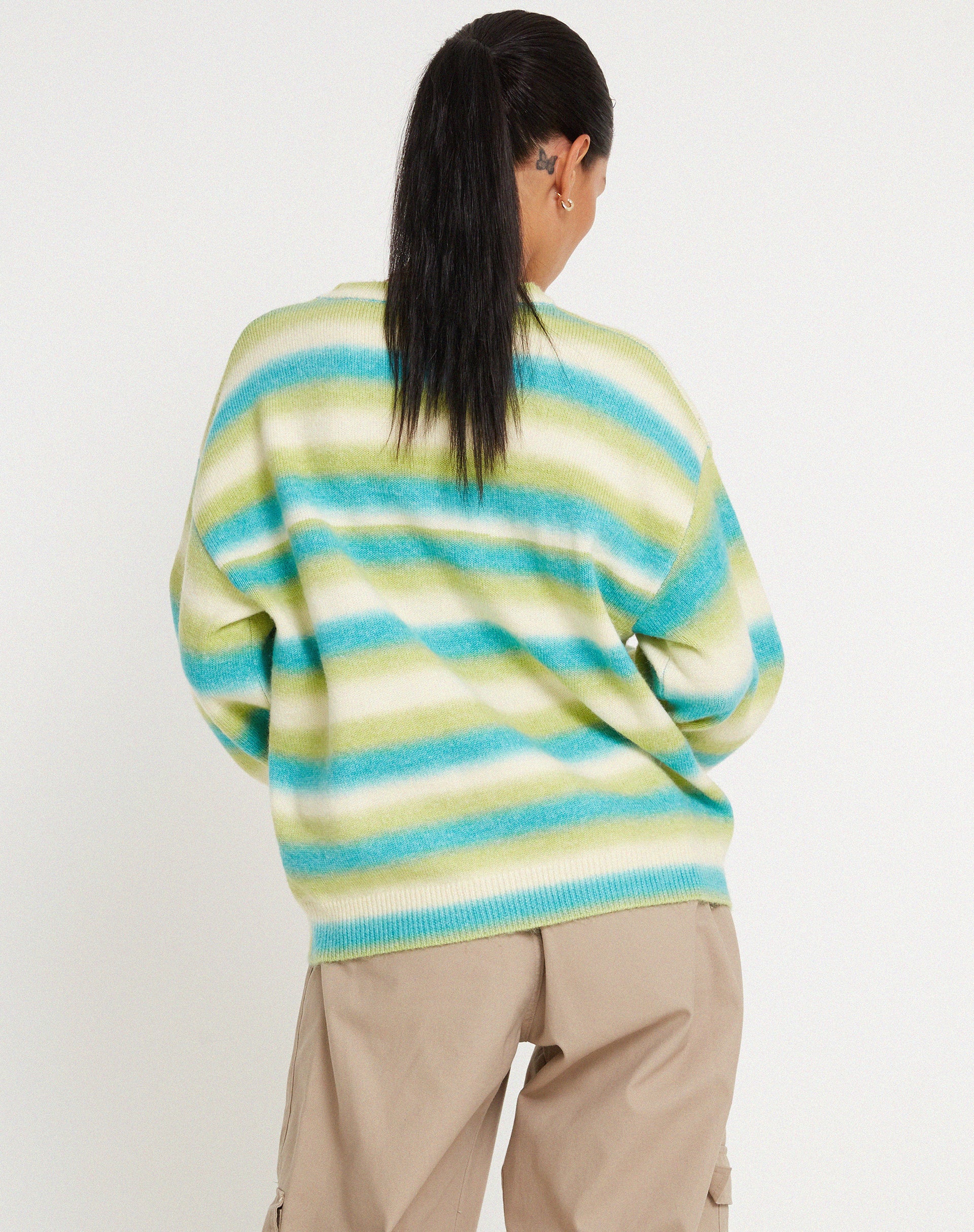 Ammaria Jumper in Blue Mix Stripe - Image 2
