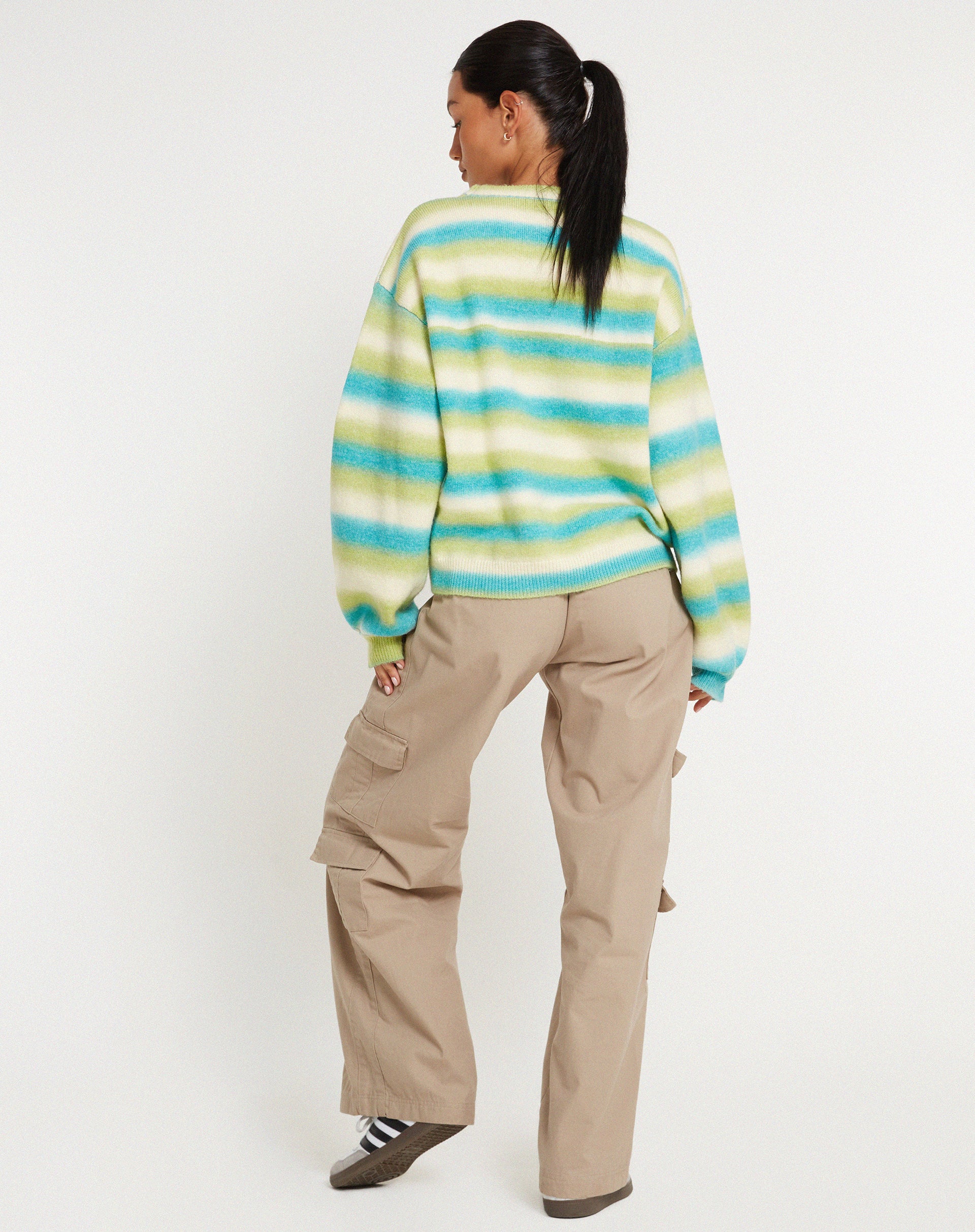 Ammaria Jumper in Blue Mix Stripe - Image 4