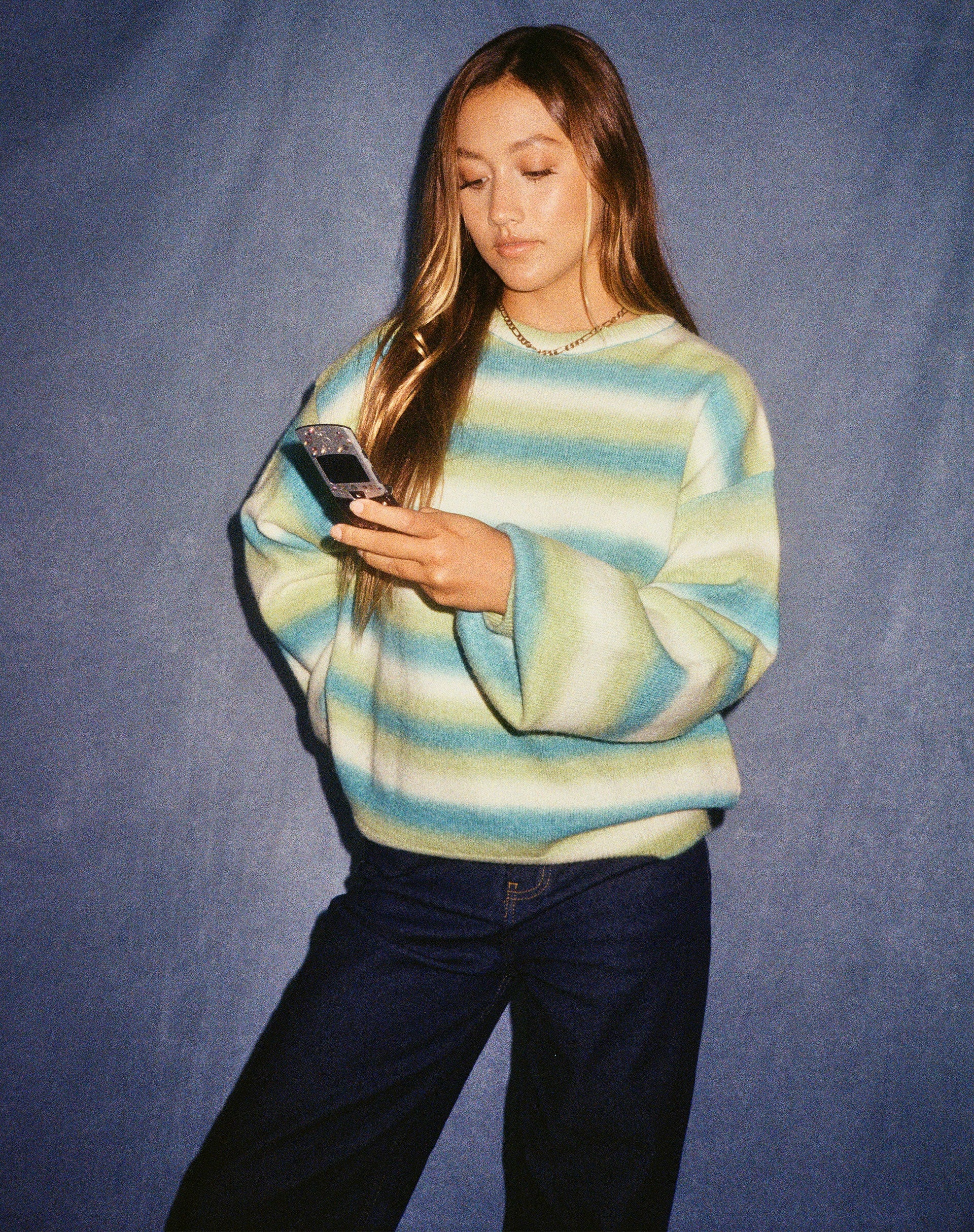 Ammaria Jumper in Blue Mix Stripe - Image 5