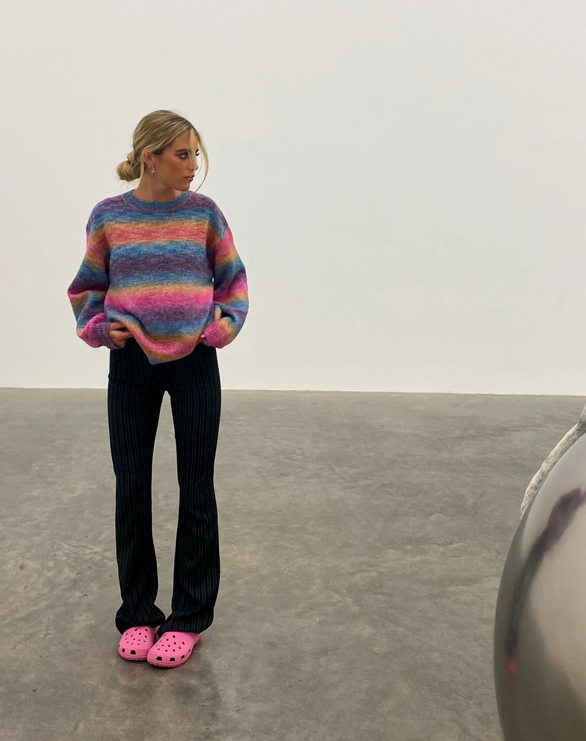 MOTEL X OLIVIA NEILL Ammaria Jumper in Pink and Purple - Image 3