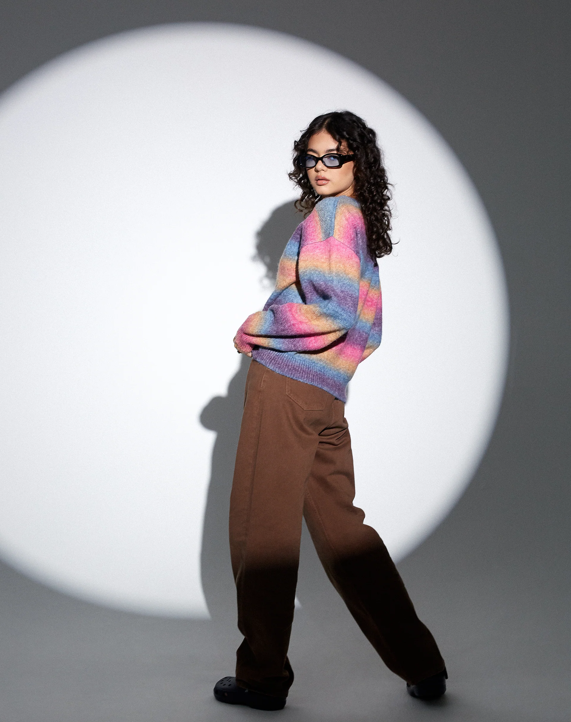 MOTEL X OLIVIA NEILL Ammaria Jumper in Pink and Purple - Image 5