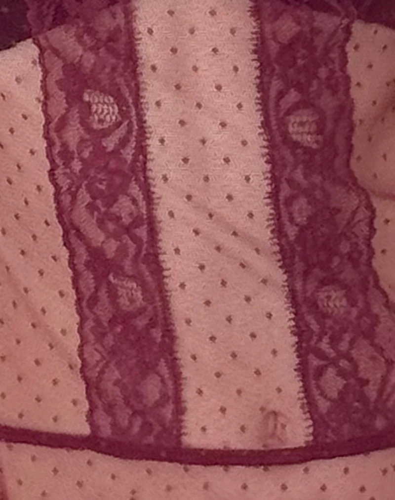 Amrita Top in Burgundy Dobby Mesh - Image 6