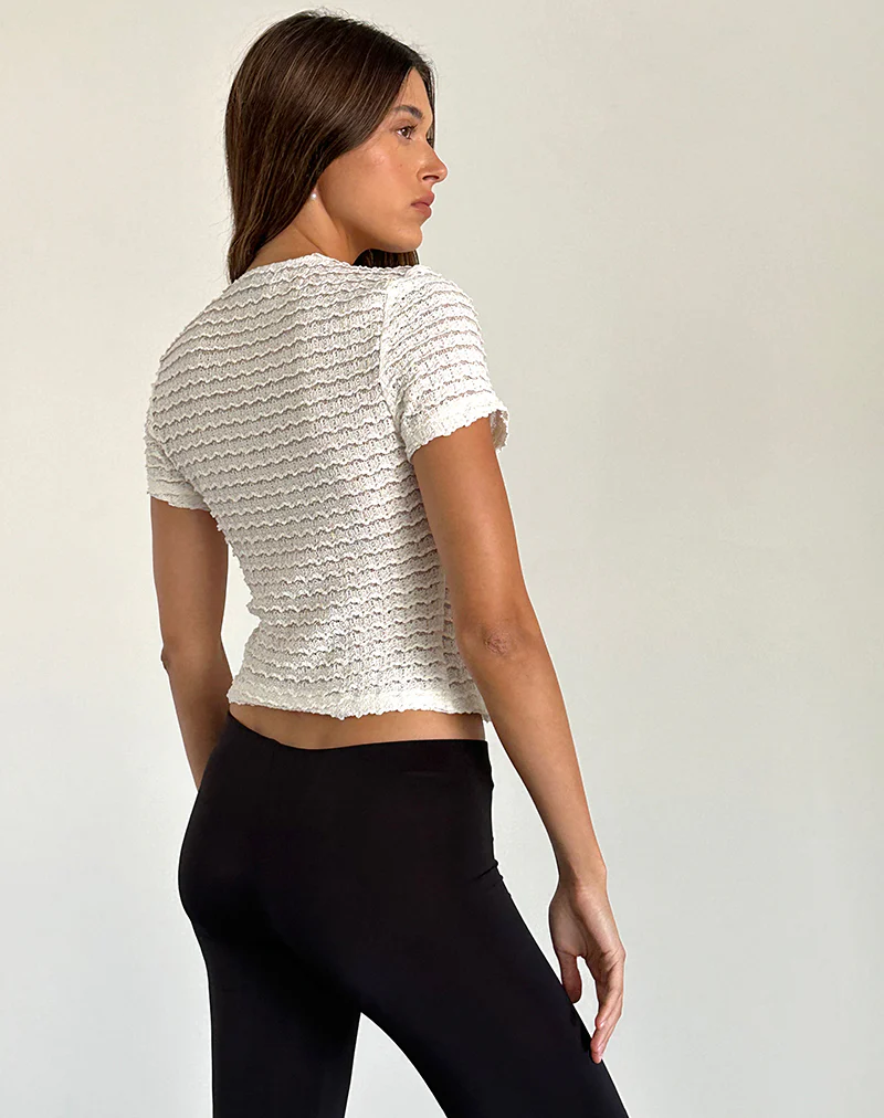 Anara Top in Crinkle Ivory - Image 3